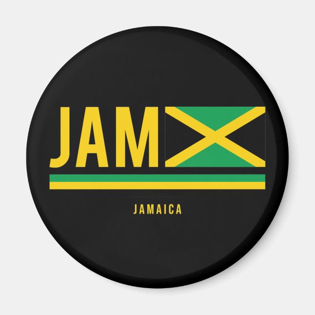 Íman Sinalizador Jamaica Código ISO Alpha 3 Design Magn (Frente)