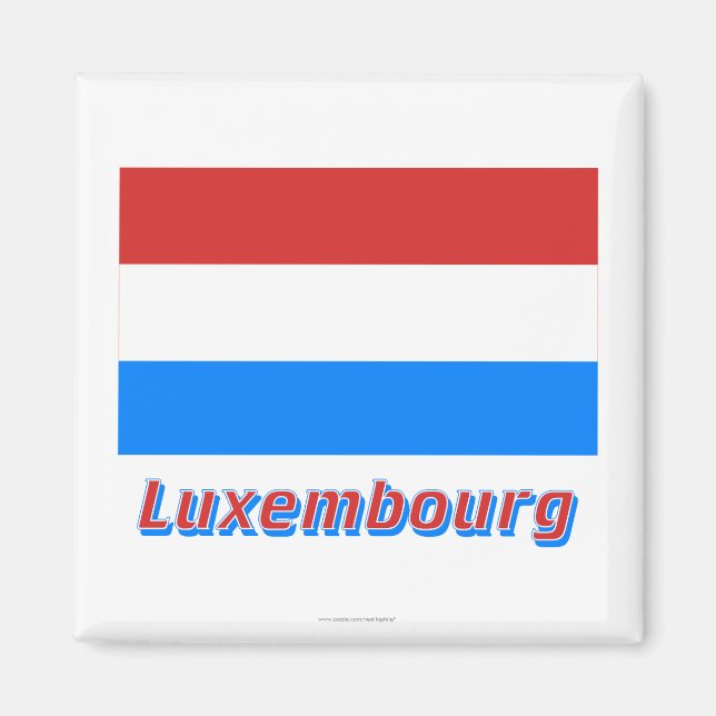Íman Sinalizador Luxemburgo com Nome (Frente)
