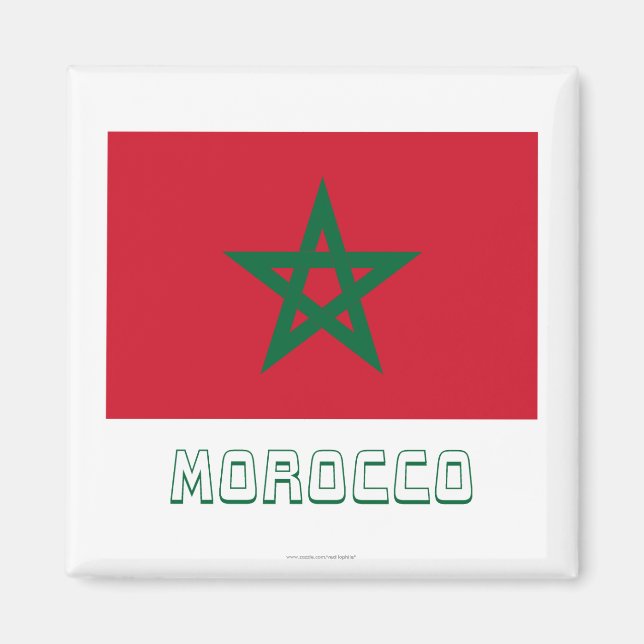 Íman Sinalizador Marrocos com Nome (Frente)