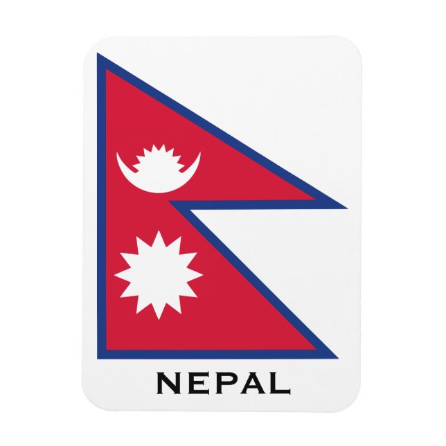 Íman Sinalizador Nepal de Texto Personalizado (Vertical)