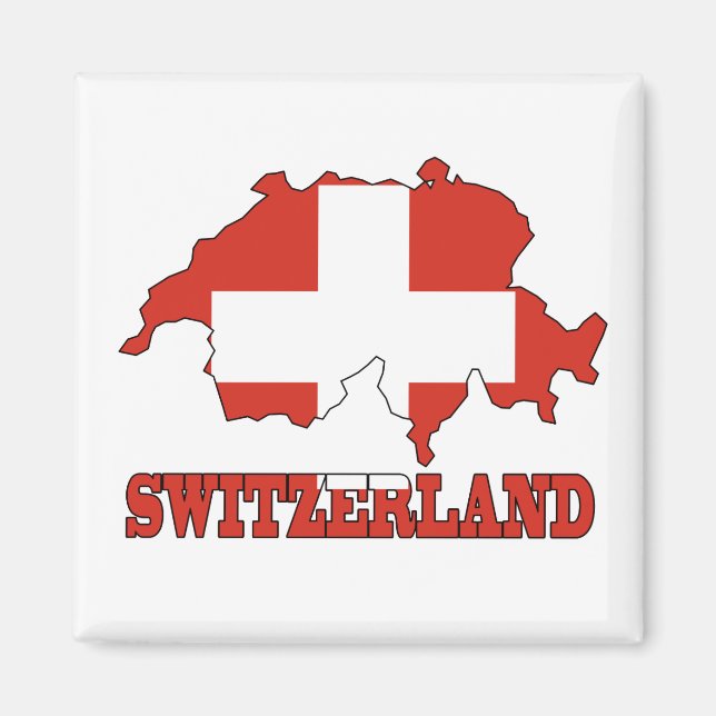 Íman Sinalizador no Mapa da Suiça (Frente)