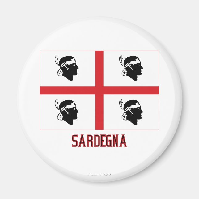Íman Sinalizador Sardegna com nome (Frente)