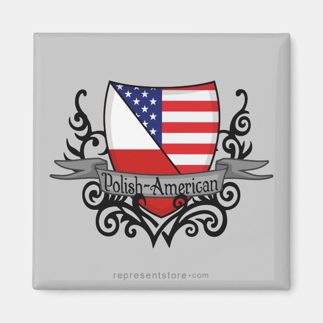 Íman Sinalizador Shield Polonês-Americano (Frente)