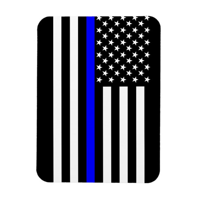 Íman Sinalizador Simbólico Thin Blue Line American (Vertical)