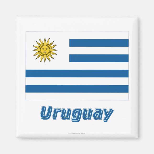 Íman Sinalizador Uruguai com Nome (Frente)