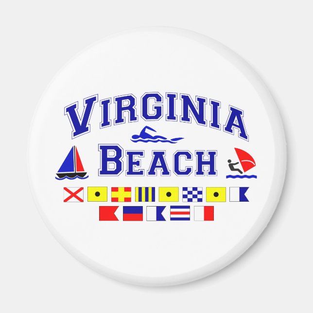 Íman Sinalizadores de Sinal da Virginia Beach VA (Frente)