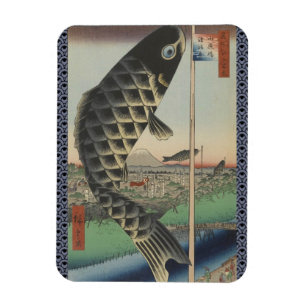 Íman Sinalizadores do Festival de Koi Japonês Vintage