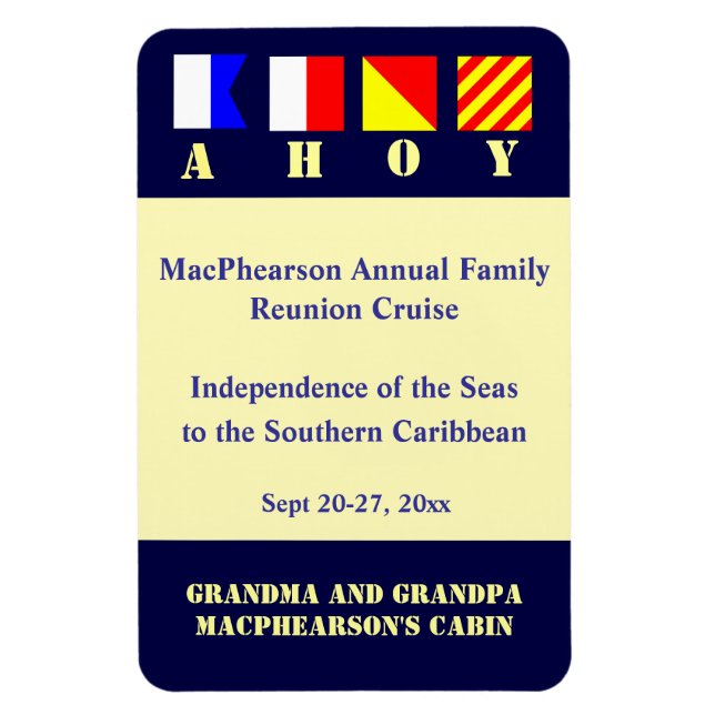 Íman Sinalizadores náuticos Marcador de porta Stateroom (Vertical)