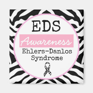 Íman Síndrome de Ehlers-Danlos-Negro e Branco Magnet ED