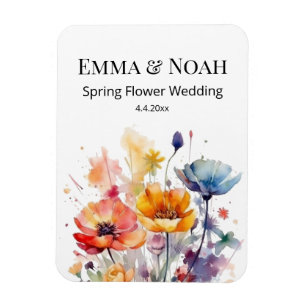 Íman Sinfonia de flor selvagem: Primavera aquarela colo
