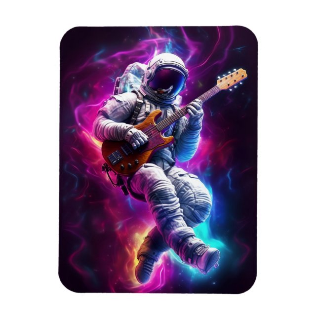 Íman Sinfonia do Void | Astronauta Neon Cyberpunk (Vertical)