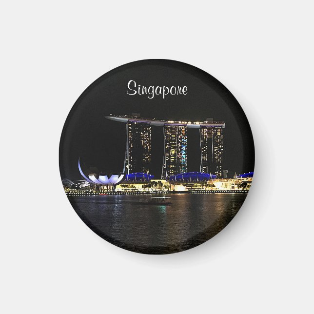 Íman Singapura Marina Bay Areia #1 Magnet (Frente)