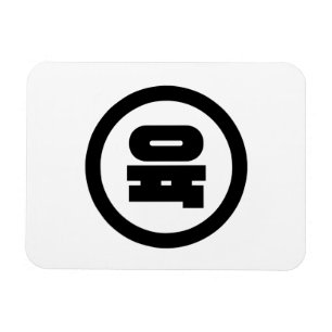 Íman Sino Coreano Número 6 Seis 육 Fuk 】 Hangul
