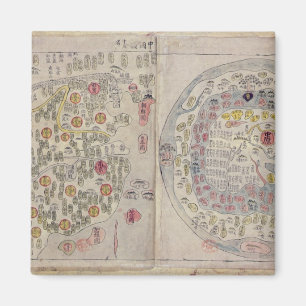 Íman Sino mapa do mundo coreano