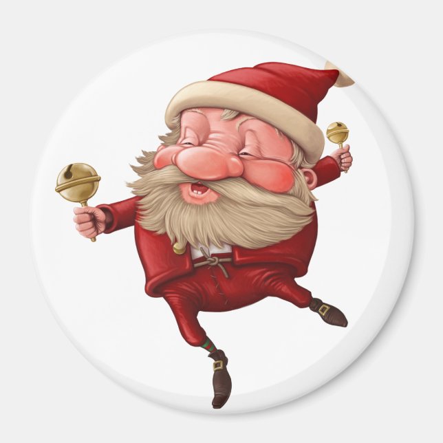 Íman Sinos de Natal do Papai Noel dançando (Frente)