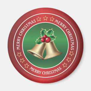 Íman Sinos de Natal e ouro