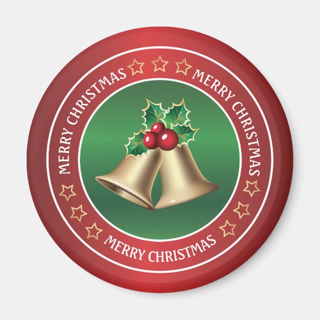 Íman Sinos de Natal e ouro (Frente)