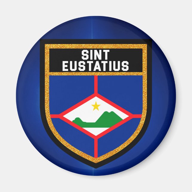 Íman Sint Eustatius Flag (Frente)