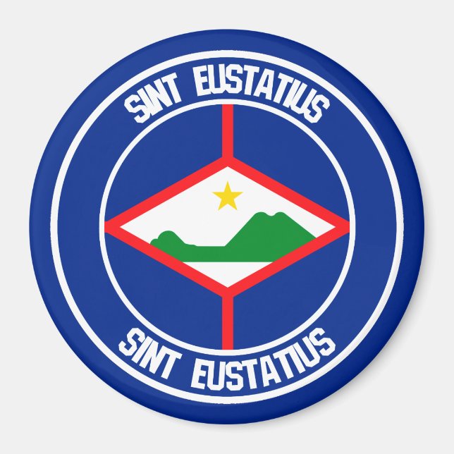 Íman Sint Eustatius Round Emblem (Frente)