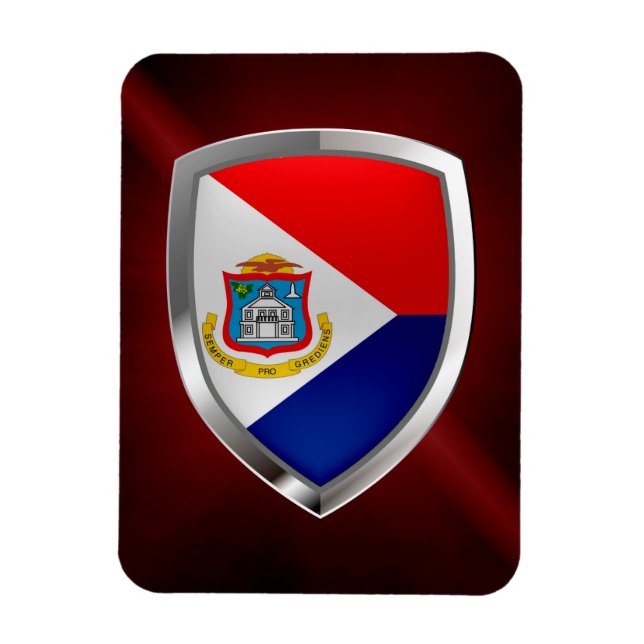 Íman Sint Maarten Metalic Emblem (Vertical)