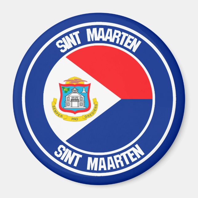 Íman Sint Maarten Round Emblem (Frente)