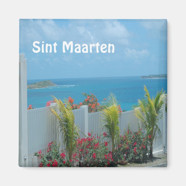 Íman Sint Maarten - Rua. Martin Ocean Blue Seascape (Frente)