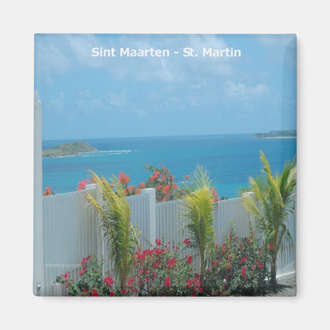 Íman Sint Maarten - Rua. Martin Ocean Blue Seascape (Frente)