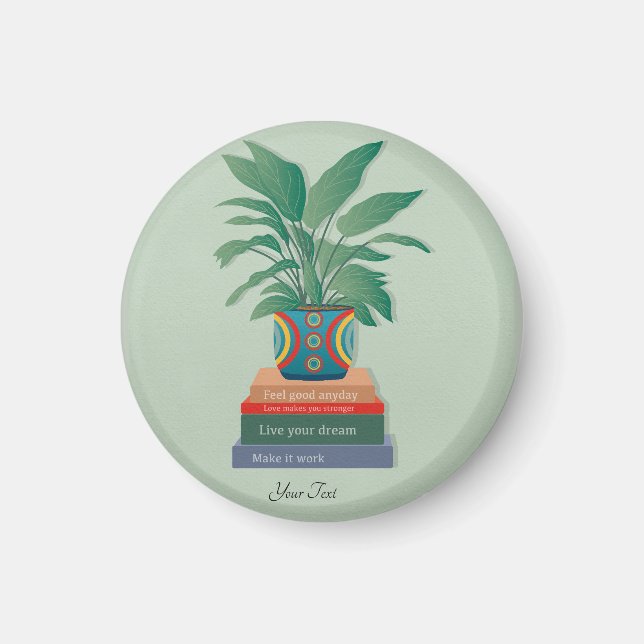 Íman Sinta-se bem, uma arte de palavras inspiradora no  (Frente)