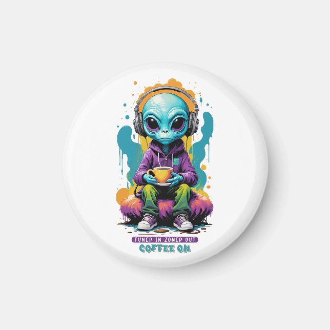 Íman Sintonizado em café desligado | Arte Alienígena (Frente)