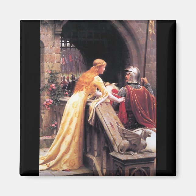 Íman Sir Lancelot e Guinevere nas Escadas (Frente)