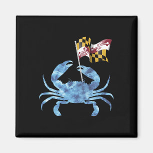 Íman Siri Crab Blue Maryland Bandeira de Maryland Féria