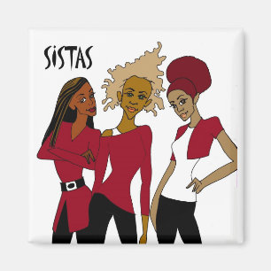 Íman Sistas - ímã (quadrado)