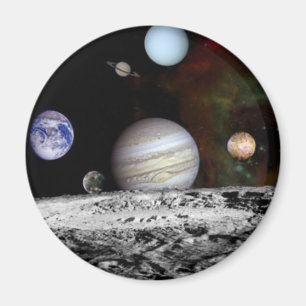 Íman sistema solar-montagem-sistema solar-ga