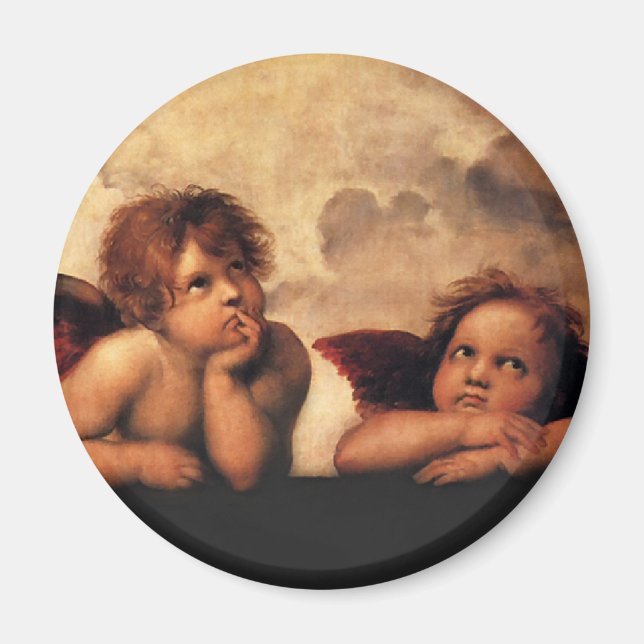 Íman Sistine Madonna 2 Angels por Raphael (Frente)