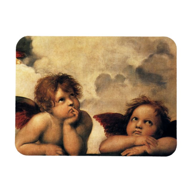 Íman Sistine Madonna Angels por Raphael Sanzio (Horizontal)