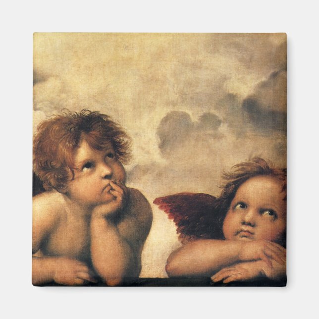 Íman Sistine Madonna Angels por Raphael Sanzio (Frente)