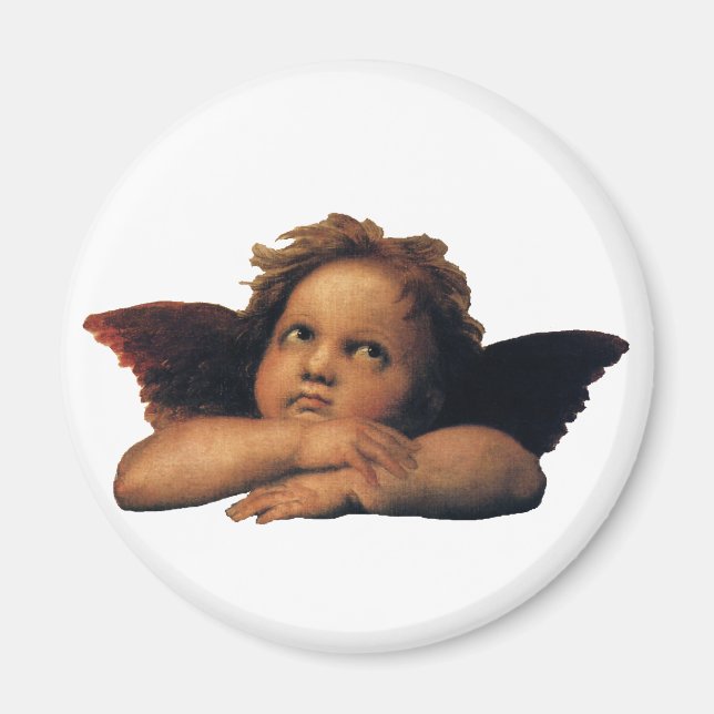 Íman Sistine Madonna, detalhes de Angels por Raphael Sa (Frente)