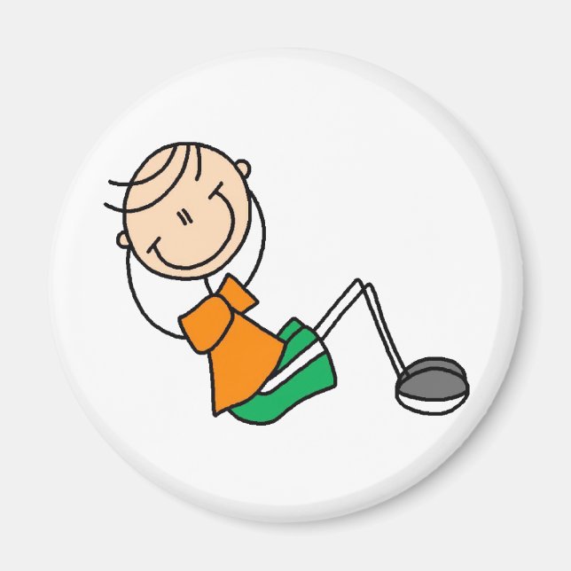 Íman Sit Ups Stick Figure Magnet (Frente)