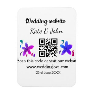 Íman Site de casamento mínimo simples Q R código adicio