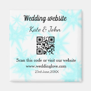 Íman site de casamento simples minimal QR code adicione