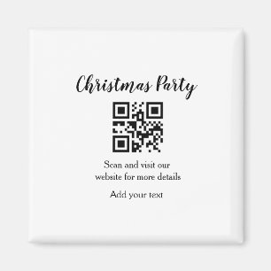 Íman site de festa de natal simples código de barras QR