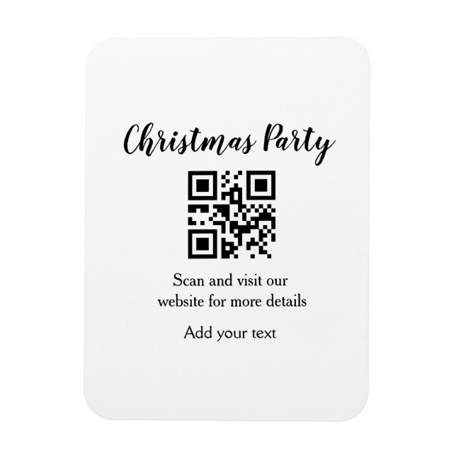 Íman site de festa de natal simples código de barras QR (Vertical)