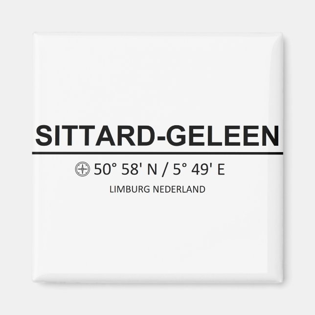 Íman Sittard Geleen Coordenaten - Sittard Geleen Coordi (Frente)
