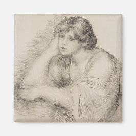Íman Sitting Girl (por Pierre-Auguste Renoir)