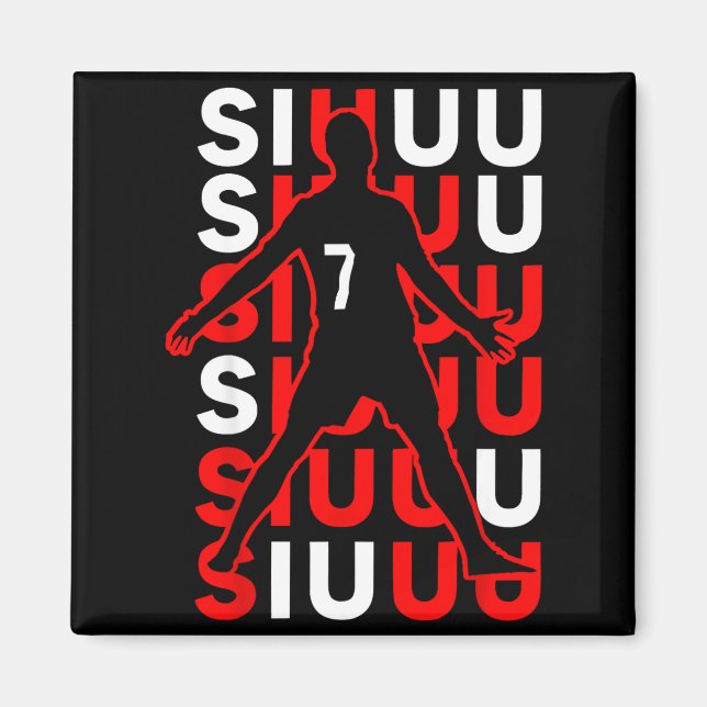 Íman Siuuuu Funny Soccer Present For Soccer Lovers Fan  (Frente)