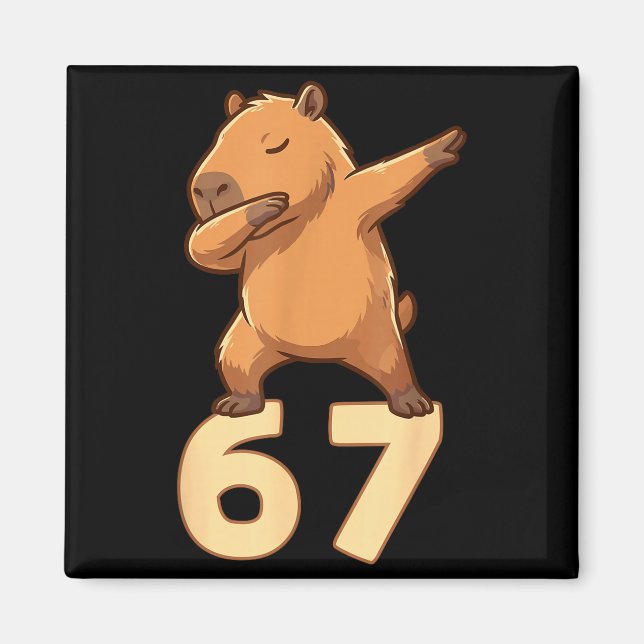 Íman Six Seven 67 Meme Capybara Funny 67 Capybara For K (Frente)
