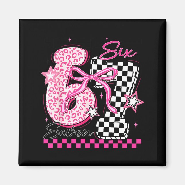 Íman Six Seven 6 7 Leopard Checkered 67 Meme Teacher Wo (Frente)