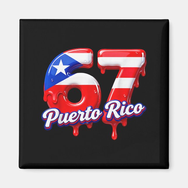 Íman Six Seven Ice Cream Drip 6 7 Kids Meme 67 Puerto R (Frente)