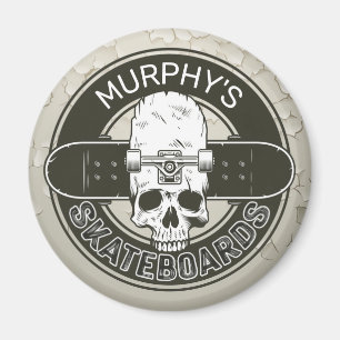 Íman Skate de Skull Skateboarding do NOME DA PÁGINA Pe