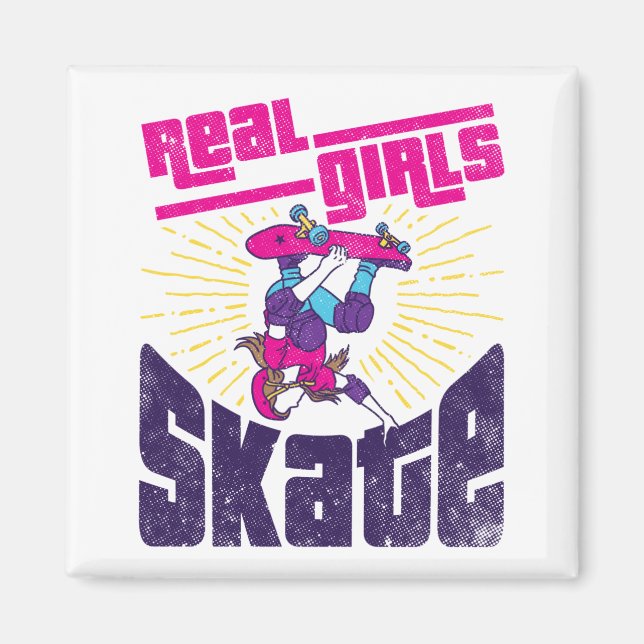 Íman Skate Real Girls do Skateboard (Frente)